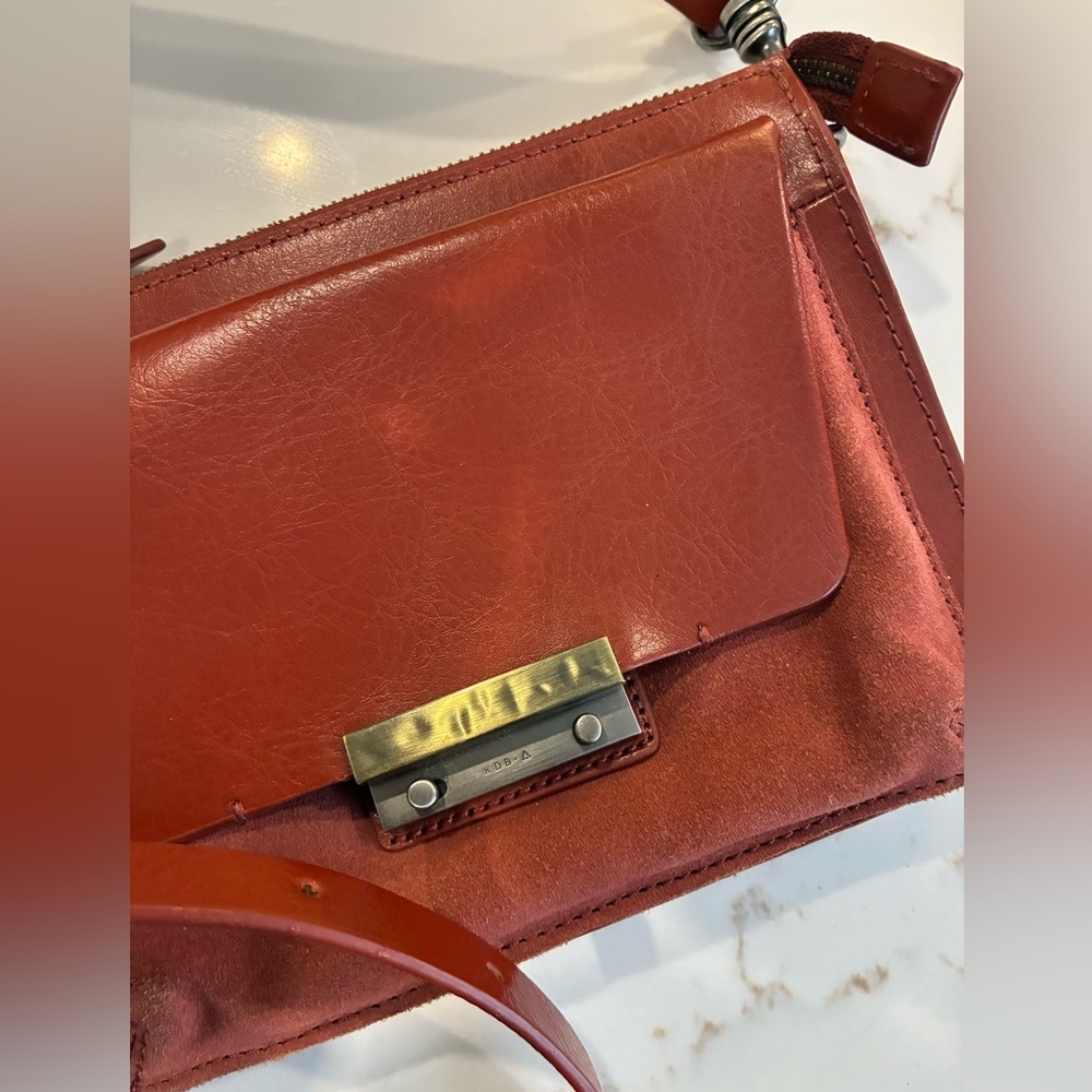 Kelsi Dagger Brooklyn red leather crossbody bag - Picture 3 of 4